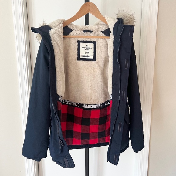 Abercrombie Kids Parka Coat with Removable Faux Fur Trim - Picture 13 of 14